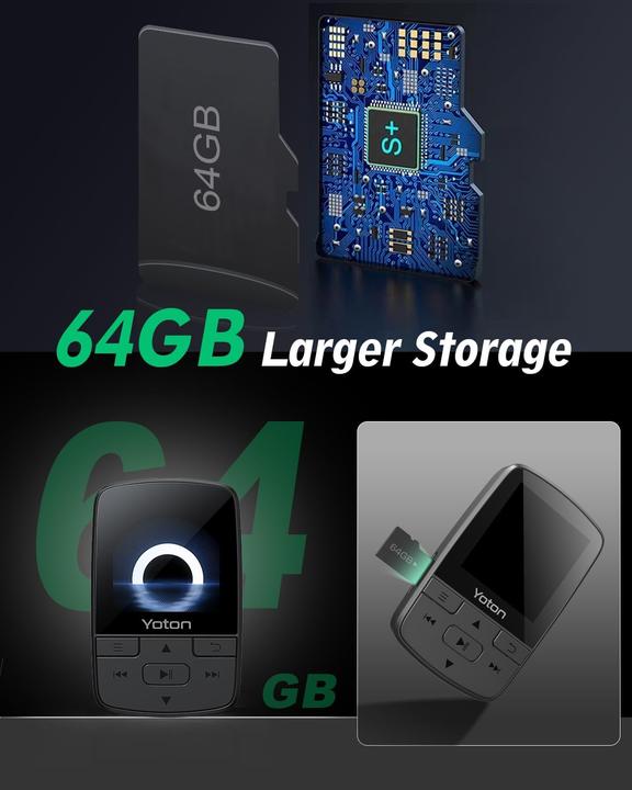 Produktbild Yoton MP3-Player mit Clip (64 GB)