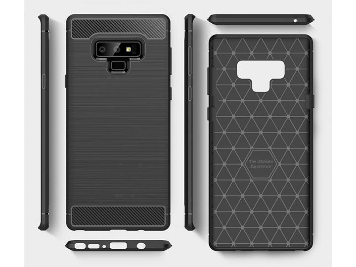 Actual product image Screenguard Samsung Galaxy Note9 Cover Carbon Brushed Soft TPU (Samsung Galaxy Note 9)