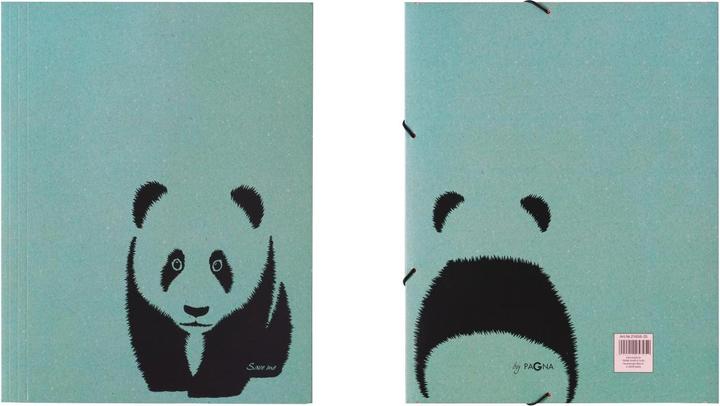 Produktbild Pagna Gummibandmappe Save me Panda A4, Grün (A4, 1 x)
