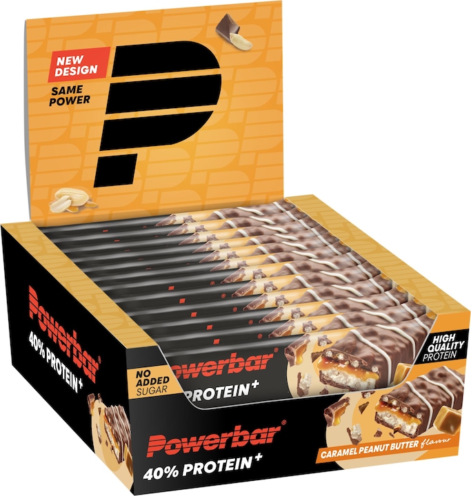 Produktbild Powerbar 40% Protein +Crisp Bar (12 x 40G) (Caramel Peanut Butter, 12 Stk., 480 g)