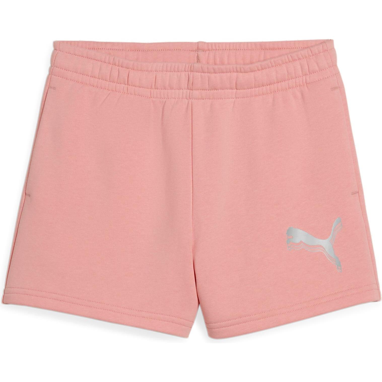 Puma, Mädchen, Sporthose, ESS METALLIC Shorts TR G (140), Pink, 140