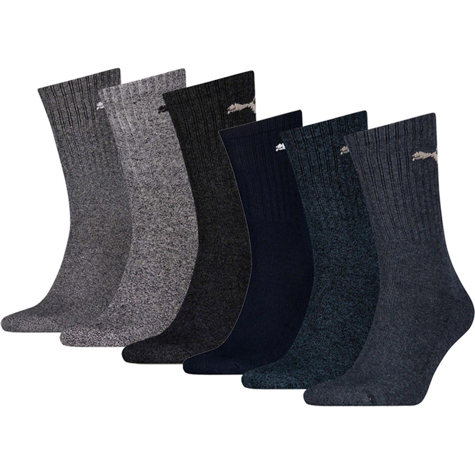 Puma, Herren, Socken, Socken Sportlich Bequem sitzend, Mehrfarbig, (6er Pack, 35 - 38)
