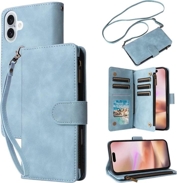 Actual product image Cover-Discount iPhone 16 Plus - Wallet case with lanyard (Apple iPhone 16 Plus)