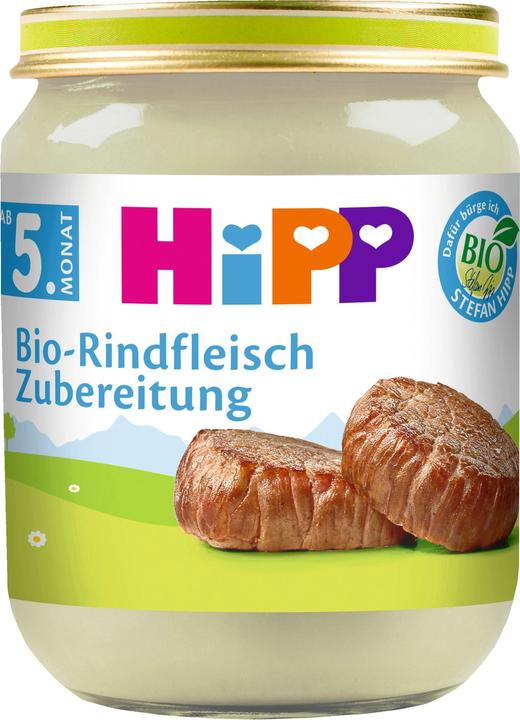 Hipp Préparations (de viande) bio, préparation de viande de boeuf bio (125 g)