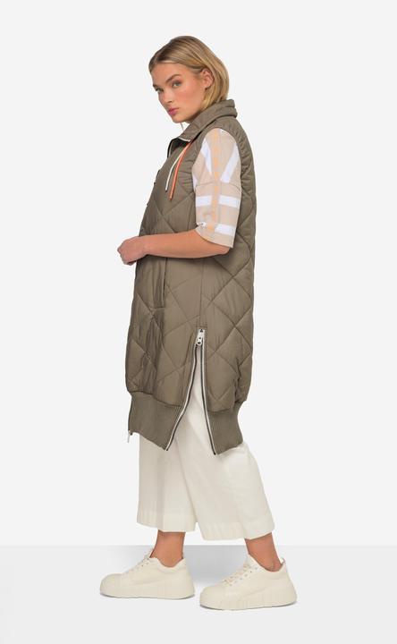 Image du produit Laurasøn Steppweste, lange Form, Stehkragen, Zipper, Rippsaum (S)