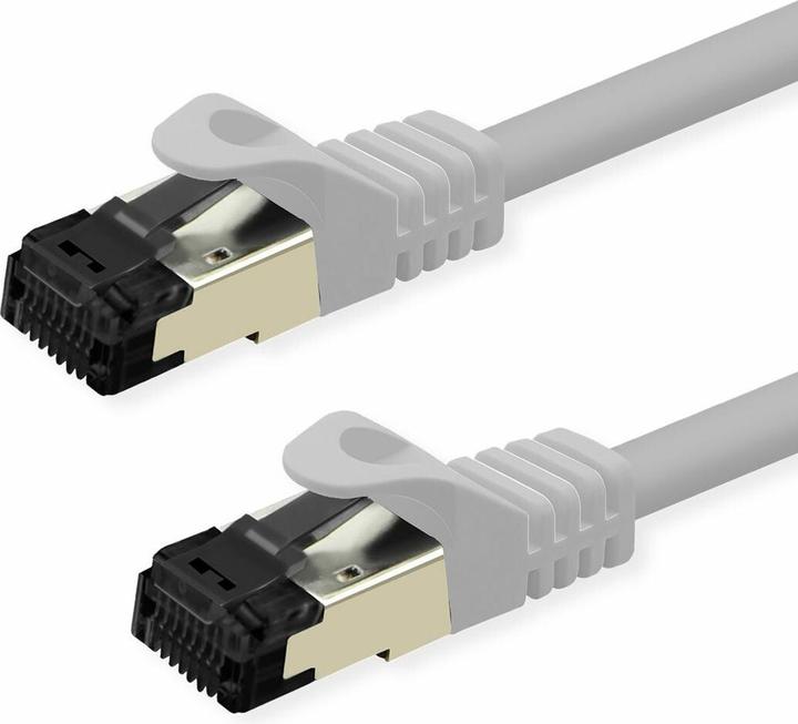 Actual product image Value Patchkabel Kat.8 S/FTP, weiss, 1m LSOH, Litzenkabel, (PiMF- (CAT8.1, 1 m)