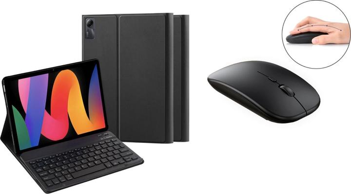 Actual product image Lobwerk 3in1 Bluetooth Keyboard (Black) + Mouse + Cover for Xiaomi Redmi Pad SE 11 2023 11 Inch Case S (X)
