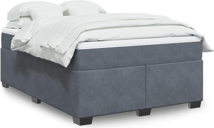 Produktbild vidaXL Bo x springbett mit Matratze 140 x 200 cm Samt (140 x 200 cm)