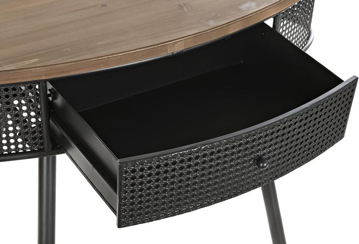 Image du produit Table console en chêne et métal (90.50 x 39 x 78 cm)