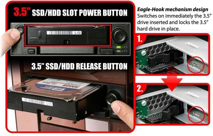 Actual product image Icy Dock Removable frame 2.5/3.5" MB971SP-B