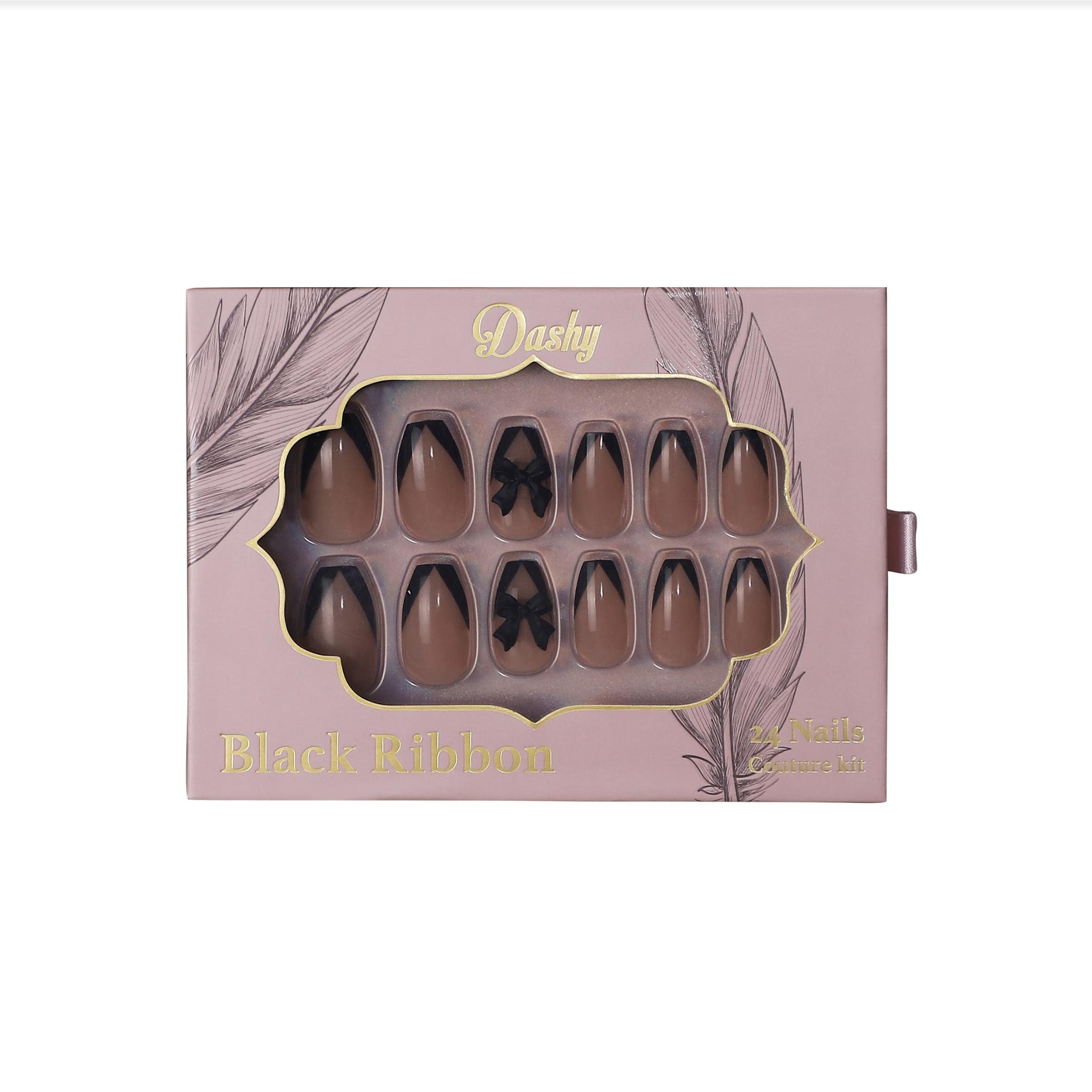 Dashy, Nagelstyling + Kunstnägel, Nails - Black Ribbon (Kunstnägel)