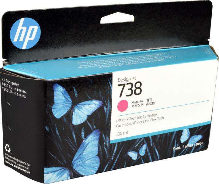Actual product image HP 738 130-ml Magenta DesignJet Ink Cartridge (M)