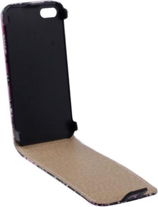 Actual product image König Design Mobile phone case flip thin for mobile iPhone 5 & 5s butterfly flowers (Apple iPhone 5, Apple iPhone 5s)