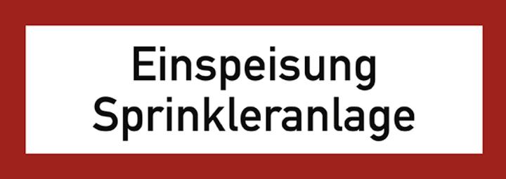 Image du produit Moravia Panneau d'incendie "Alimentation Sprinkler" Aluminium, 297x105 mm