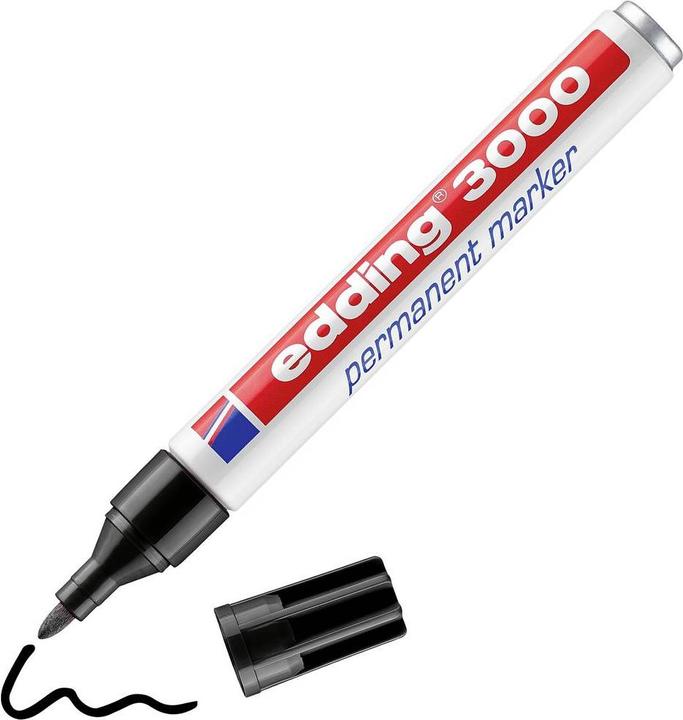 Actual product image Edding Permanent marker (Black, White, 3 mm, 10 x)