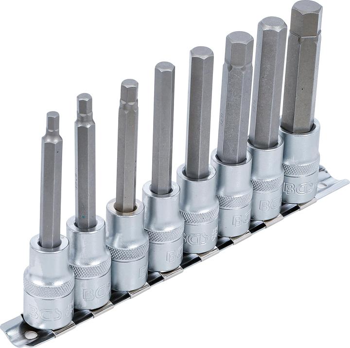 Produktbild BGS Bit-Einsatz-Satz Antrieb Innenvierkant 12,5 mm (1/2") Innensechskant 5 - 13 mm 8-tlg. (12,5 mm)