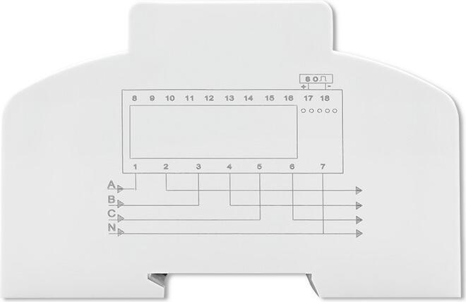 Image du produit Qoltec Compteur électronique triphasé Rail DIN 400V 100