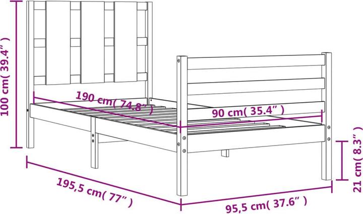 Produktbild vidaXL Annemie (90 x 190 cm)