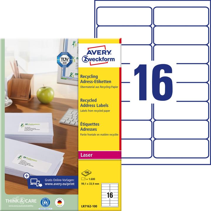 Productafbeelding Avery Recycling adresetiketten