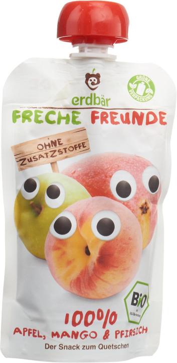 Produktbild Freche Freunde Quetschmus Apfel Mango & Pfirsich (100 g)