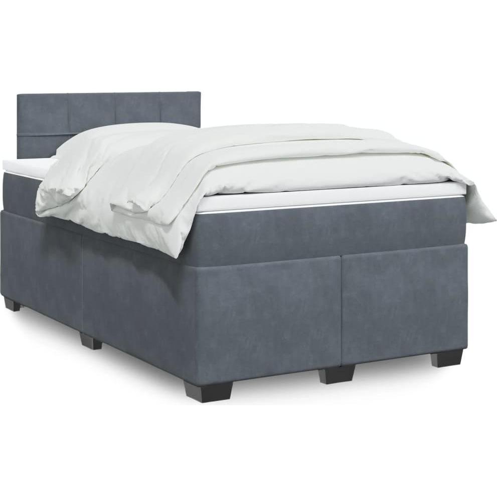 VidaXL, Bett, Bo x springbett mit Matratze 140 x 190 cm Samt (140 x 190 cm)