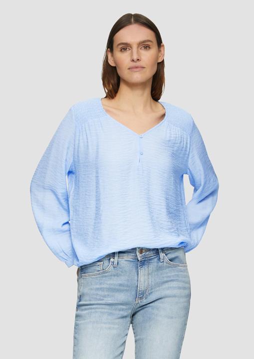 Actual product image S.Oliver Bluse Strukturierte Bluse aus Viskosemix mit Smok-Details (42)