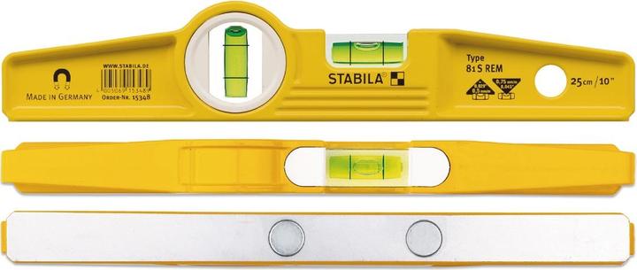 Actual product image Stabila Spirit Level Type 81 REM Torpedo Rare Earth Magnet System and Belt Pouch (25 cm)