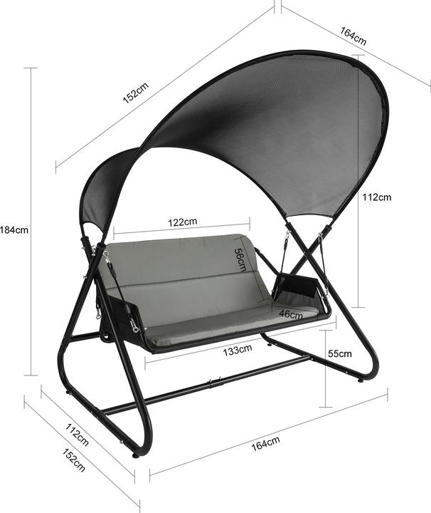 Actual product image SoBuy Hollywood swing (164 x 152 x 184 cm)