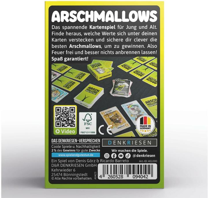Produktbild Denkriesen Arschmallows (d) (Deutsch, 2 - 6 Spieler)