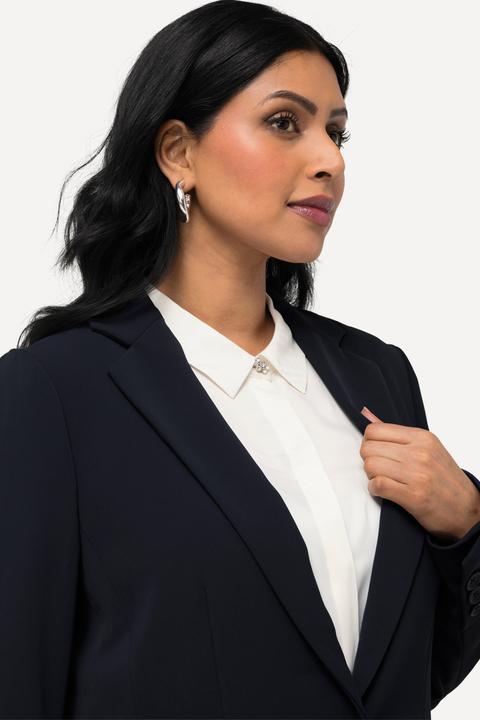 Produktbild Ulla Popken Blazer, Acetat, Reverskragen, Knopfverschluss (52)
