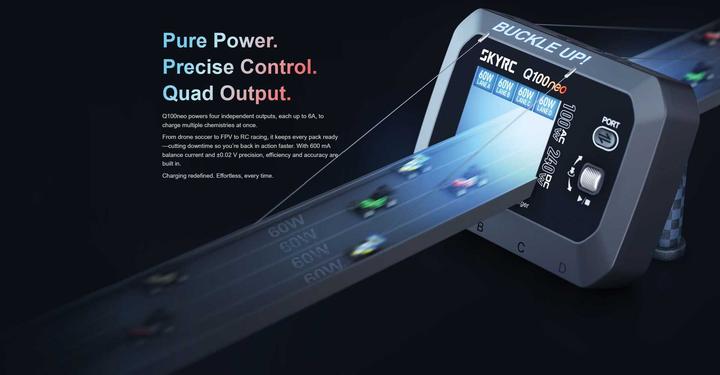 Actual product image SkyRC Q100 Neo LiPo 1-4s 6A 100W AC/DC Ladegerät