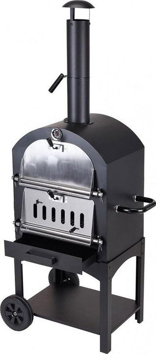 BigBuy Charcoal barbecue with wheels black (Ø10 x 46.5 cm) (44.5 x 65 x 158 cm)