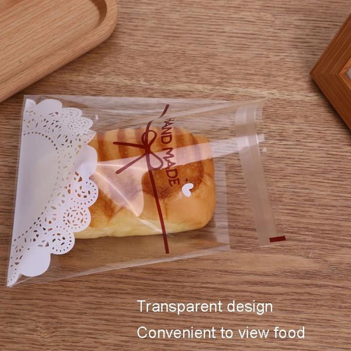 Produktbild König Design 100 x OPP Bodenbeutel mit stabilen Kreuzboden / Gebäck Beutel 30µ / Kekstüten (1 x)