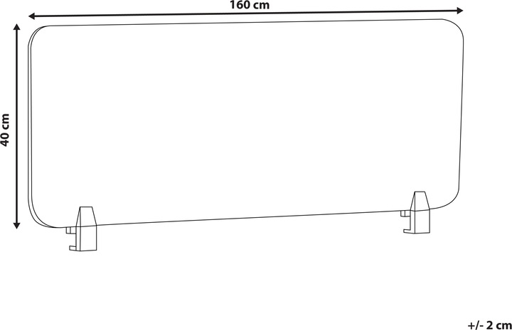 Immagine prodotto Beliani Divisorio per scrivania grigio scuro 160 x 40 cm WALLY