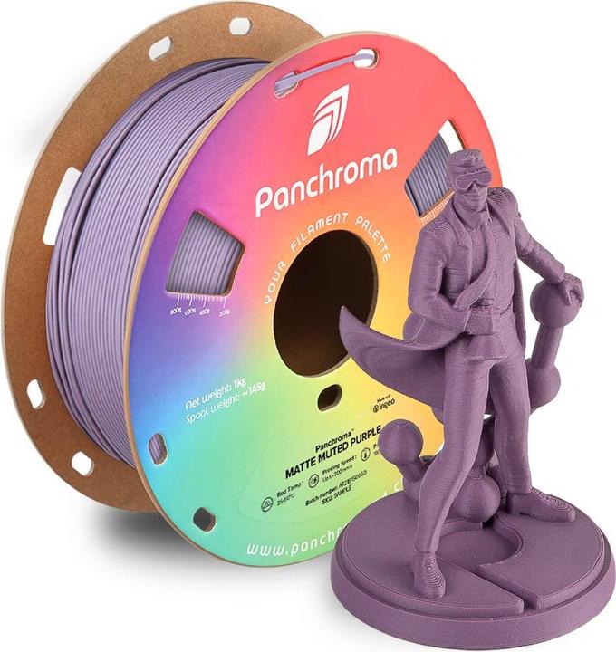 Productafbeelding Polymaker Panchroma™ PLA Matte Muted (PLA, 1.75 mm, 1000 g, Paars)