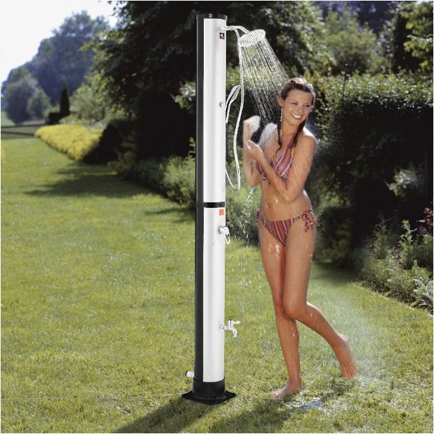 Produktbild Arebos Solardusche mit Bodenplatte