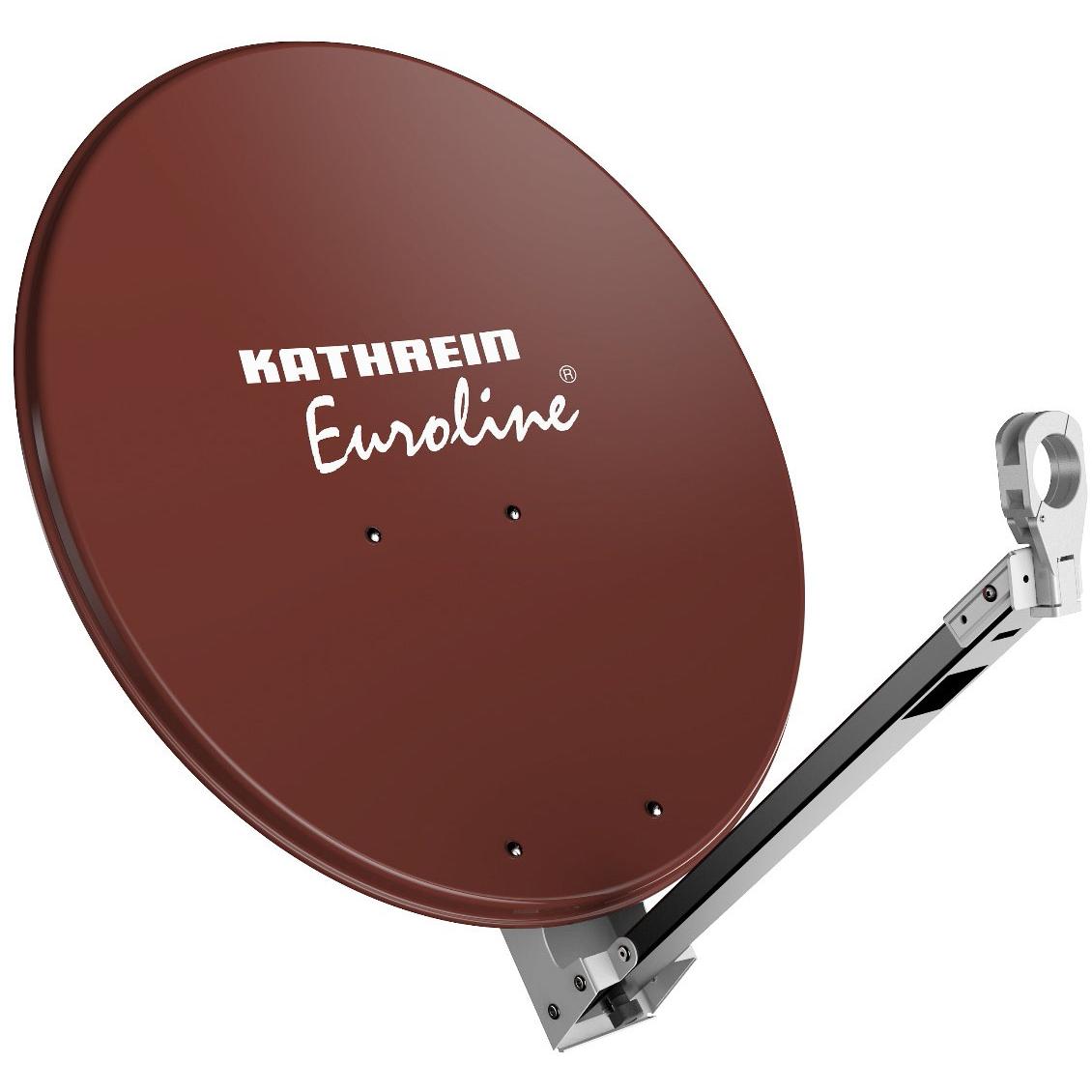 Kathrein SAT Antenne KEA 750 (Parabolantenne, 37.40 dB, DVB-S / -S2), SAT Spiegel + SAT Antennen, Braun, Rot