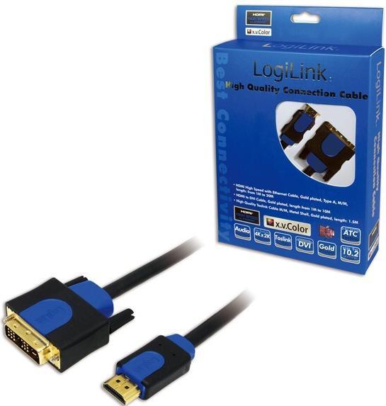 Immagine prodotto LogiLink HDMI (Typ A) — DVI (2 m, DVI, HDMI)