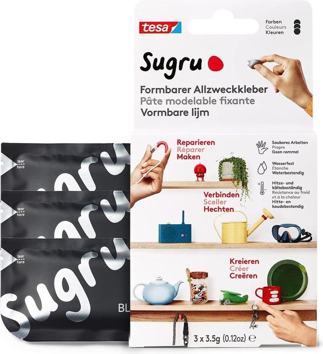 Sugru by tesa Sugru Mouldable All-Purpose Glue, versatile adhesive dough for decorating, gluing & repairing (10.50 g)