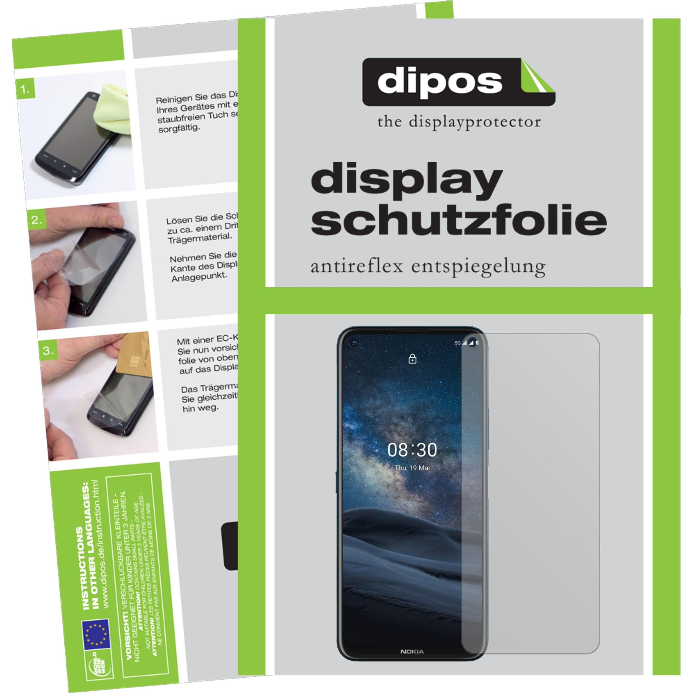 Dipos Displayschutzfolie Antireflex (5 Stück, Nokia 8.3 5G), Smartphone Schutzfolie, Transparent