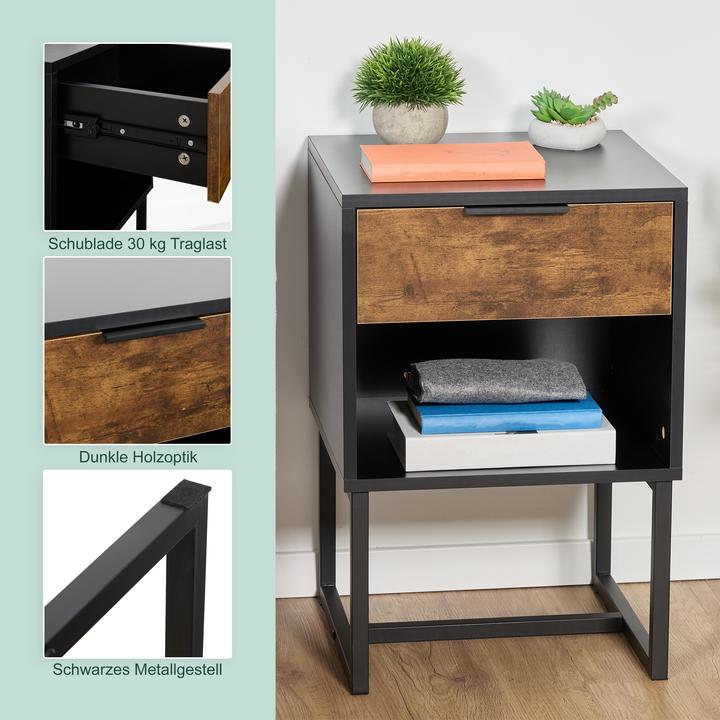 Actual product image Relaxdays Bedside Table