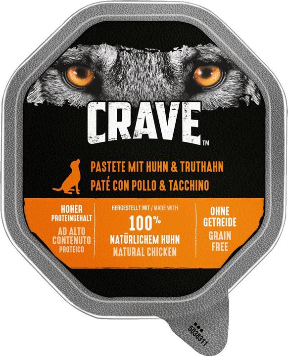 Image du produit Crave Nourriture pour chiens poulet & dinde barquette 150g (Adulte, 1 pcs, 150 g)