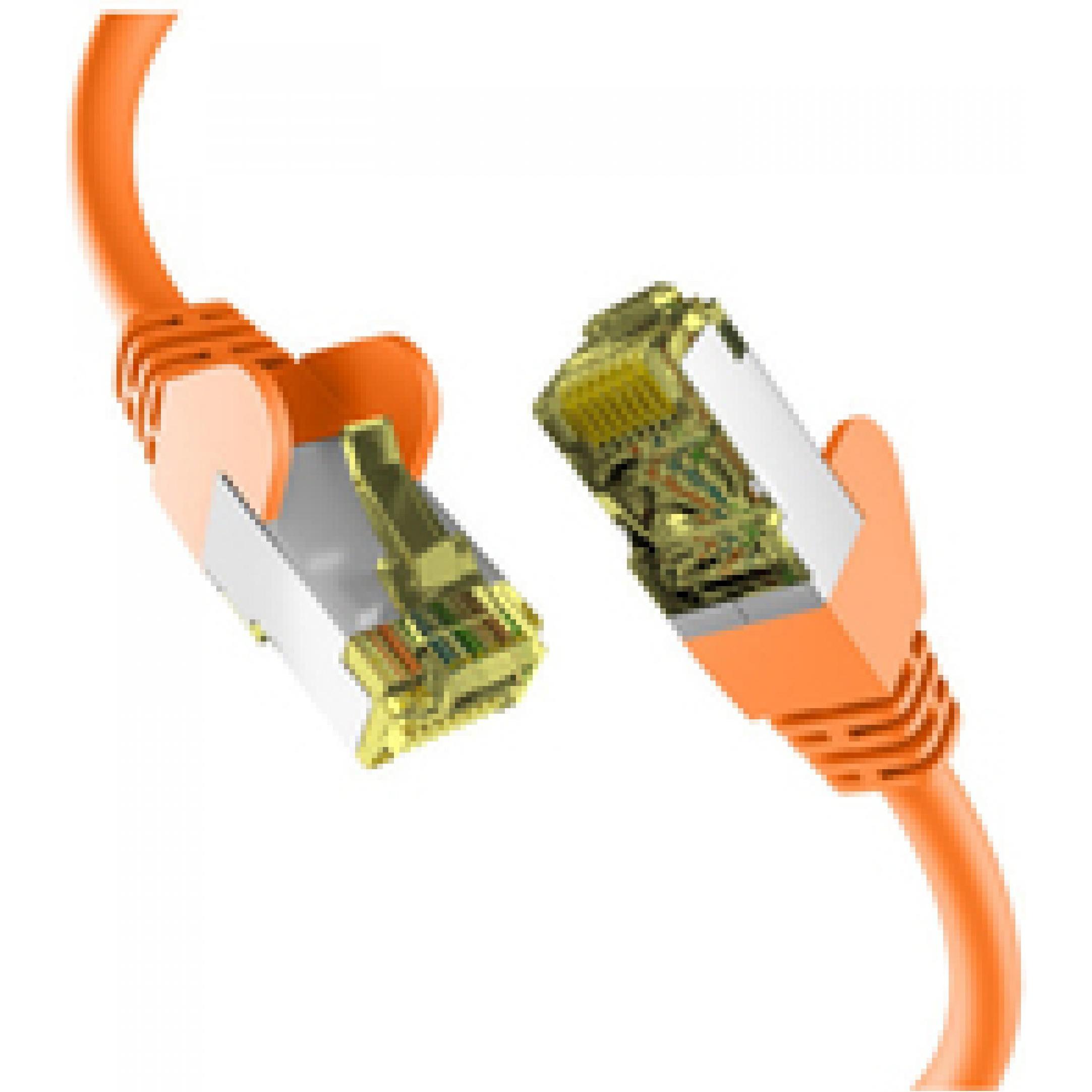 M-Cab Cat6a Orange 30m Patch Cord (S/FTP, CAT6a, 30 m), Netzwerkkabel