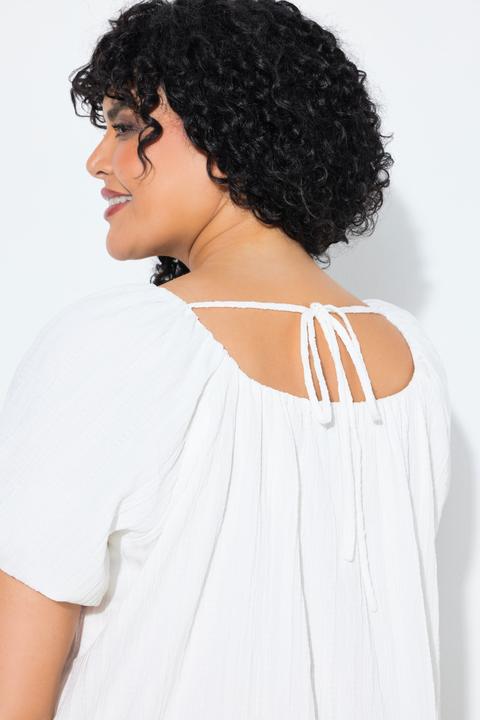 Immagine prodotto Ulla Popken Bluse, Oversized, Carmen-Ausschnitt, Halbarm, Futter (46)