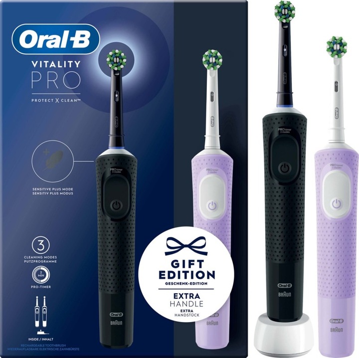 Image du produit Oral-B Vitality Pro Doppelpack (Brosse à dents oscillo-rotative)
