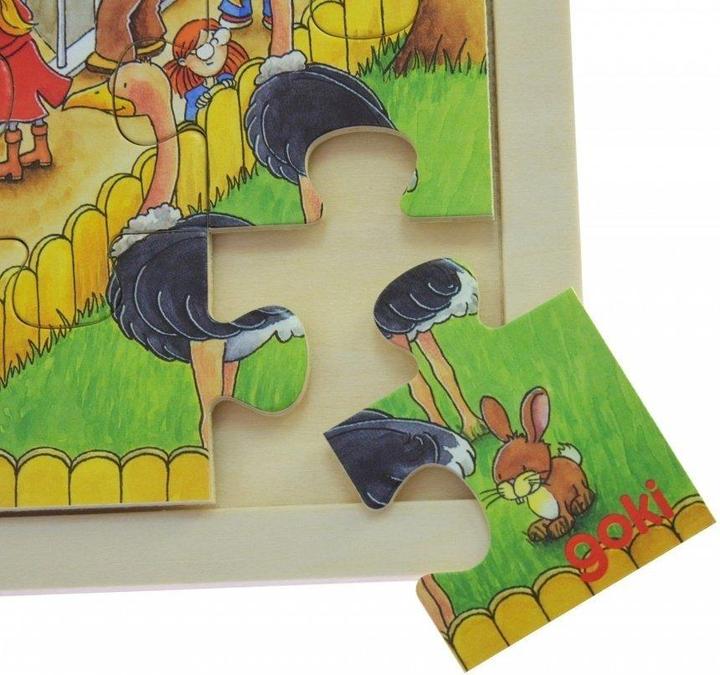 Produktbild Goki Einlegepuzzle Zoobesuch (24 Teile)