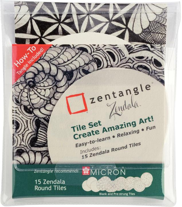 Produktbild Sakura Malkarten Zentangle Zendala 12 x 12 cm, Rund, 15 Kacheln (12 x 12 cm)