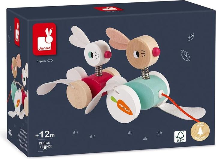 Produktbild Janod Nachziehtier Hasenfamilie