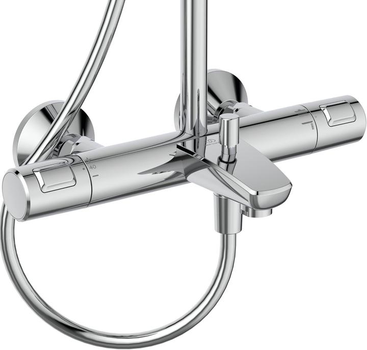 Productafbeelding Ideal Standard IDS Ceratherm T25 douchesysteem met chromen badmengkraan