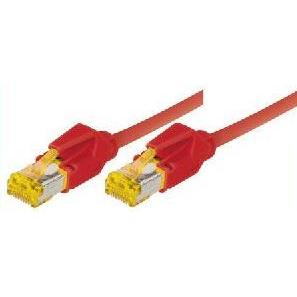Tecline Patchkabel S/FTP, PiMF, Cat 6a, rot, 1,0 m Für 10 Gigabit/s, halogenfrei, mit Draka-Kabel und Hirose (S/FTP, CAT...